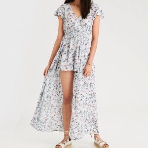 American Eagle Floral Maxi Dress with Shorts